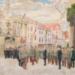 Besuch des deutschen-Kaisers Wilhelm II. bei Kaiser Karl in Baden am 6. Juli 1917_Carl-Probst_Öl auf Leinwand Copyright: Rollettmuseum-Baden Städtische Sammlungen